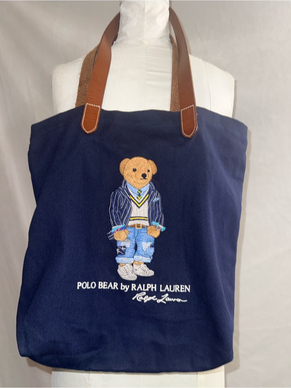 Polo Ralph Lauren Polo Bear Embroidered Tote Bag NWT